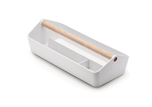 Alessi BG01 W "Cargo Box", Multifunktionsbehälter, Griff aus Holz, weiß