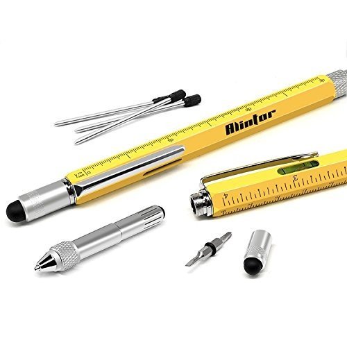 Alintor Multifunktionale Stift, Geschenk Werkzeug Herren Stifte - Touchscreen Kugelschreiber mit Ma