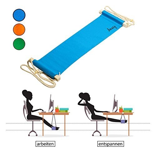 Amazy Fuß Hängematte für extra breite Tische bis 2,00 m – Praktische Fußstütze zur Entspannun