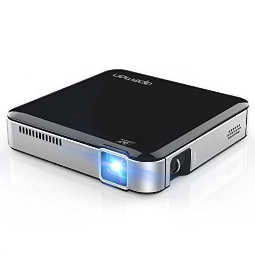 APEMAN Mini DLP Beamer Projektor Pico Projector WVGA, 1000:1 Kontrast, 854x480 Pixel, mit USB, HDMI,