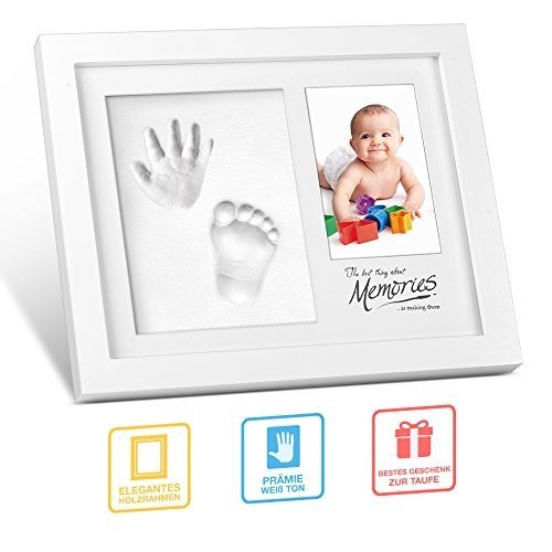 Baby Abdruckset, multifun Fußabdruck Handabdruck Set Baby Bilderrahmen Gipsabdruck Set Hand und Fu