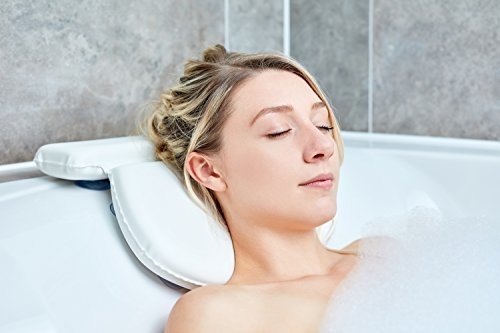 Badewannenkissen: Beste Badekissen von Tranquil Beauty für Kopf und Nacken mit 7 Saugknöpfen