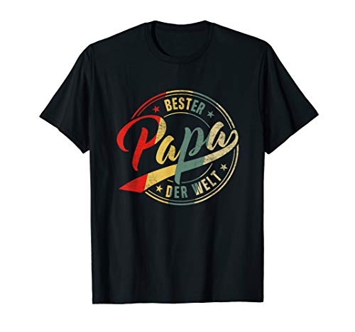 Bester Papa Der Welt Retro T-Shirt