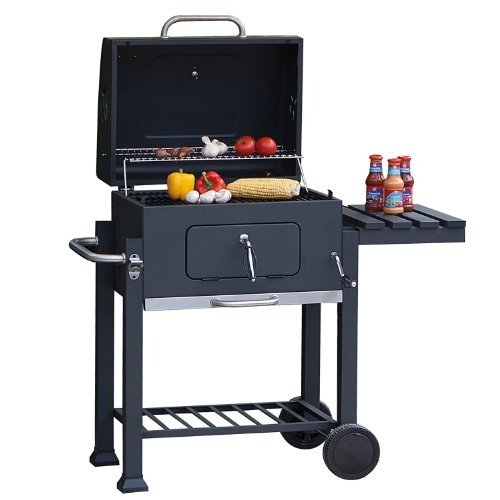 Bestseller Tepro 1061 Holzkohlegrill "Toronto" - mit Trolley inkl. Grillzange 34 cm und Grillzang 25