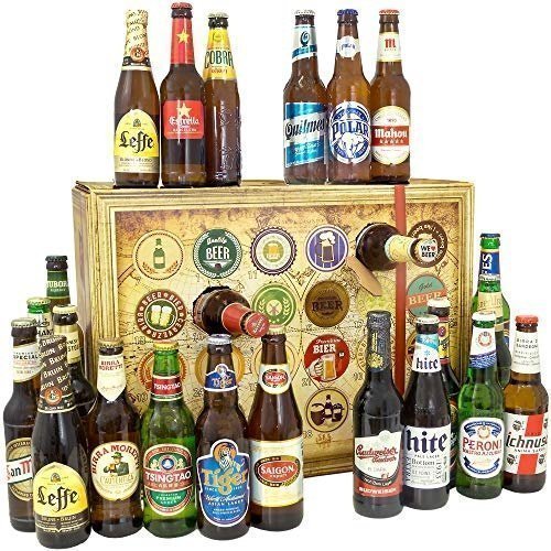 Bier-Adventskalender, 24 Biere aus aller Welt, inkl. Geschenkbox (24 x 0.33 l)