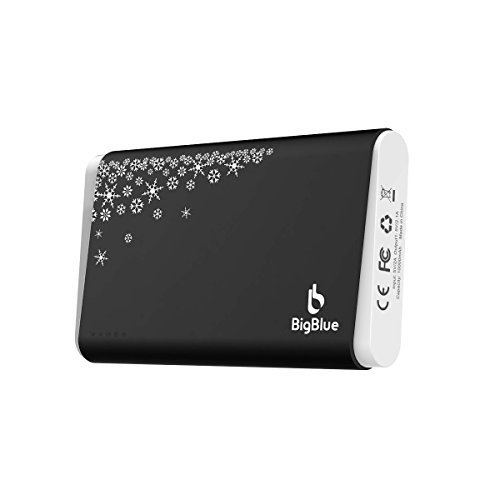 BigBlue 3 in 1 USB aufladbarer Handwärmer 10,000 mAh Powerbank mit LED Taschenlampe in schwarz