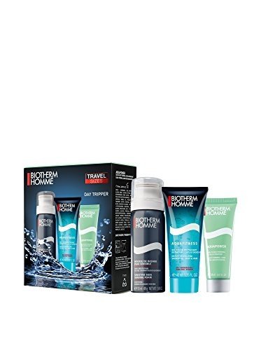 Biotherm Homme Aquapower Moisturiser, Schaumstoff Dusche Gel, und Shaving Foam Travel Set