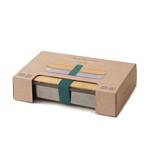 Black + Blum Sandwich-Box aus Edelstahl, Edelstahl, ocean, 22.3 x 15 x 5.2 cm