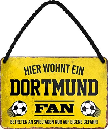 Blechschilder Hier wohnt EIN Dortmund Fan