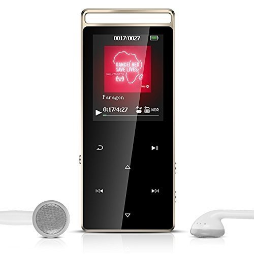 Bluetooth 4.0 Touch Bedienfeld Metall 8GB MP3 Player, Tragbare Musik Player, Diktiergeräte, FM Radi