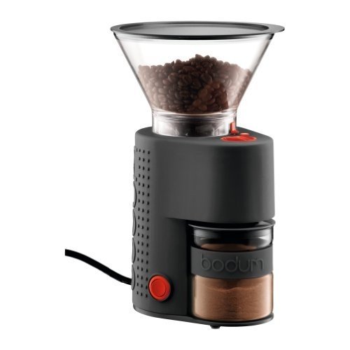 Bodum Elektrische Kaffeemühle Bistro (Kegelmahlwerk, Verschiedene Mahlstufen, 160-Watt) schwarz
