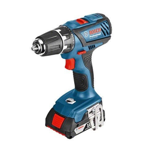 Bosch Professional 18V Akkuschrauber GSR 18-2-LI Plus 2x 2,0 Ah Akku Schnellladegerät L-BOXX (18 Vo