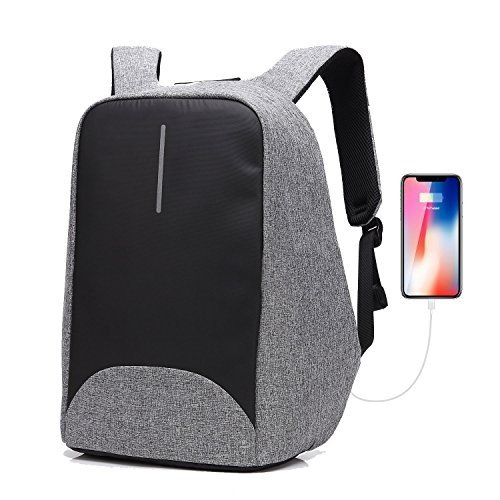 Business-Laptop-Rucksack mit Anti-Dieb-Reißverschluss und USB-Lade-Port, wasserdichte Reise Daypack