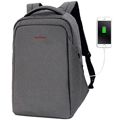 Business Rucksack Mit USB Anschluss Reise Outdoor Für Herren Sicherheit-Check Büro Arbeits Tage Ab