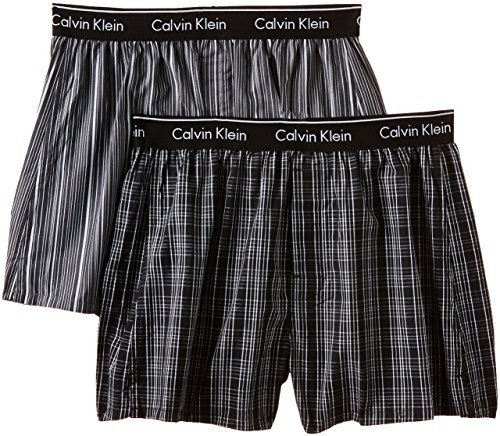 Calvin Klein Herren Boxershort WOVEN BOXER - 2P TRAD FIT BOXER Gr. X-Large (Herstellergröße: XL) M