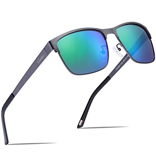 Carfia Polarisierte Herren Sonnenbrille Modische Metallrahmen Fahrer Sonnenbrille 100% UV400 Schutz 