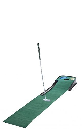 CEBEGO Golf Puttingmatte COMPLETE-Puttingteppich mit Putter & Golfball & Schlüsselanhänger GOLFBAL