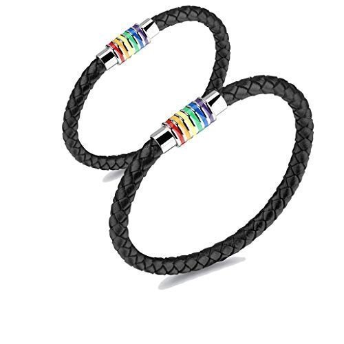 cholinchin Regenbogen Leder Armband