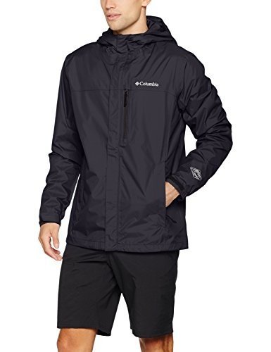 Columbia Wasserdichte Regenjacke für Herren, Pouring Adventure II Jacket, Nylon, Schwarz, Gr. M, XO