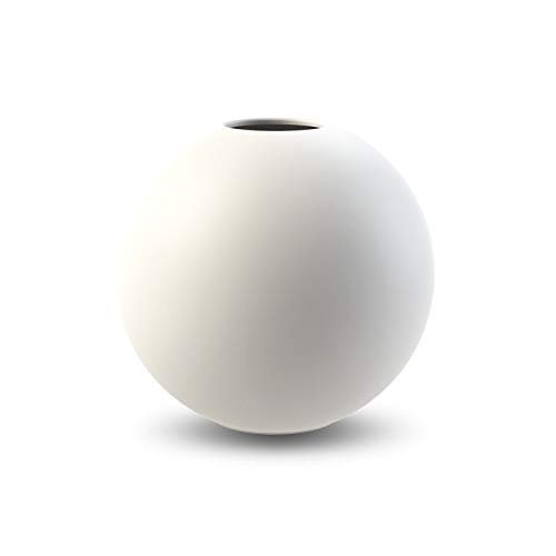 Cooee Design Ball Vase, Keramik, Weiß 20 cm