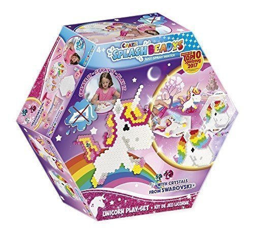 Craze 58467 - Splash Beadys Play Set Unicorn, mit Perlen und Zubehör