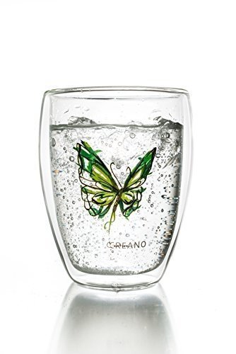 Creano Thermo-Glas Colourfly, doppelwandiges Tee-Glas, Latte Macchiato, Thermobecher Colourfly | 250