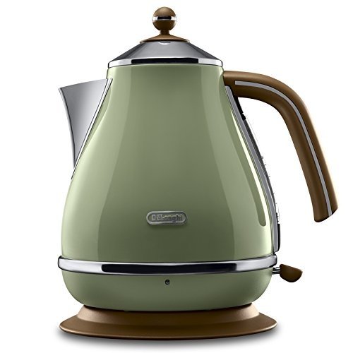 DeLonghi KBOV 2001.GR Wasserkocher (1.7 l, Retro-Look) olive