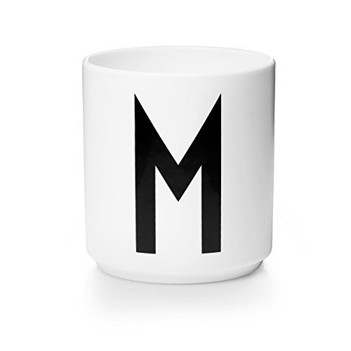 Design Letters Becher - Buchstabentasse - Buchstabe: M - Porzellan - Arne Jacobsen