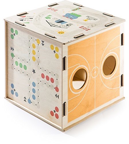 DONKEY Products Kids Qube | Schöne Holz-Spielzeug-Kiste - Multifunktionales Kinderspielzeug & Kinde