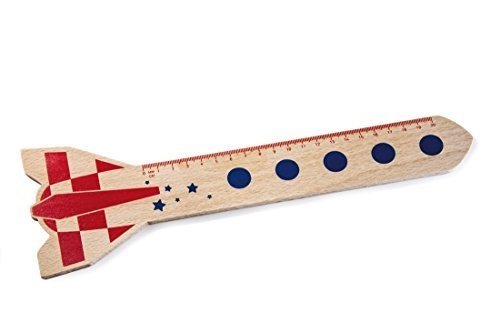 Donkey Products Lineal Rocket Funky Ruler Apollo 14, Measuring Stick, 30 cm, Beechwood, 900246 by DO