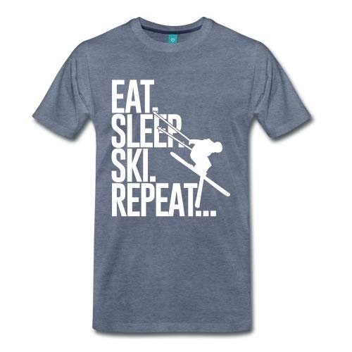Eat Sleep Ski Skifahrer T-Shirt