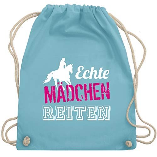 Echte Mädchen reiten Turnbeutel