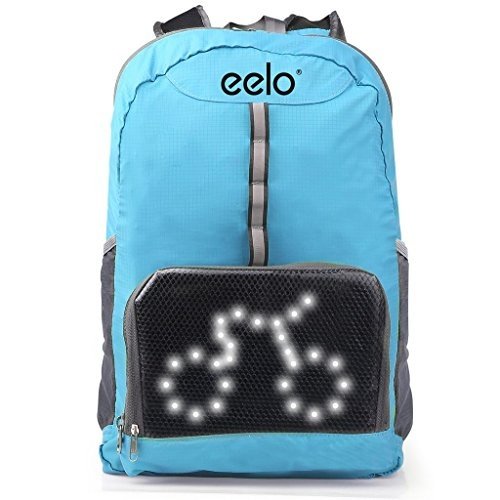 eelo Cyglo Radfahrer-Rucksack mit LED-Signalanzeige, blau