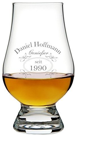 Ein Original The Glencairn Glass, Glas mit Whiskey Design inkl. Wunschgravur Gravur Wunschtext
