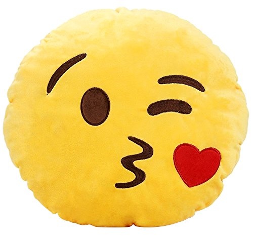 Emoji Kuss Kissen