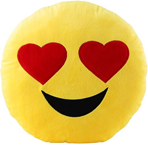 Emoticon Kissen Herzaugen