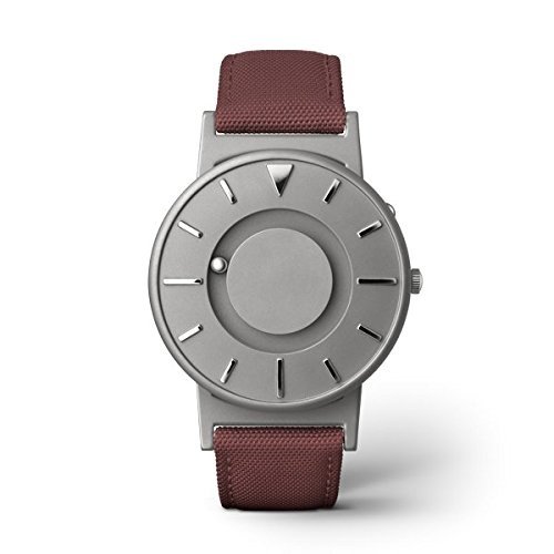 eone BRADLEY CLASSIC Unisex Uhr - Leder/ Stoff Armband crimson