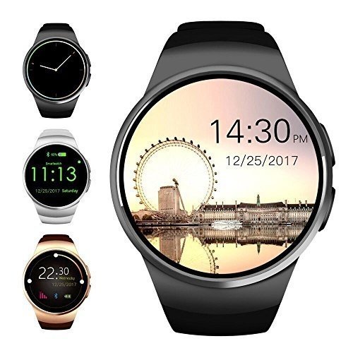 Evershop Bluetooth Smart Watch 1,5 inches IPS Round Touch Screen Smartwatch Phone with SIM Card and 