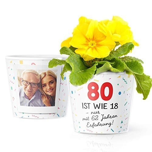 Facepot Blumentopf 80 Geburtstag