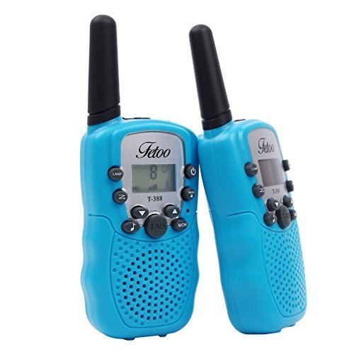 Fetoo Walkie Talkie für Kinder PMR446 mit Akkus Ladekabel 0,5W 8 Kanäle VOX Taschenlampe Funkgerä