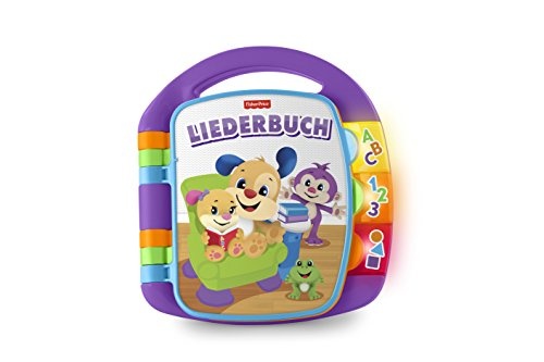 Fisher-Price Lernspaß Liederbuch Lernspielzeug für Buchstaben Zahlen und Formen