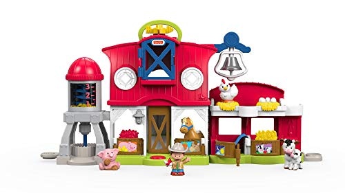 Fisher-Price Little People Bauernhof Spielset mit Geräuschen inkl. 5 Spielfiguren und Tieren