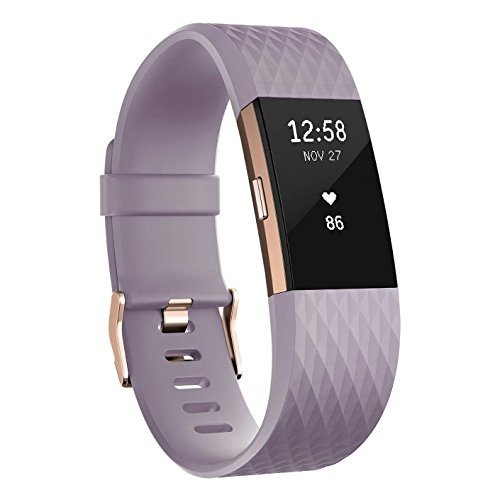Fitbit Charge 2 Special Edition Unisex Armband Zur Herzfrequenz und Fitnessaufzeichnung, lavendel/ro