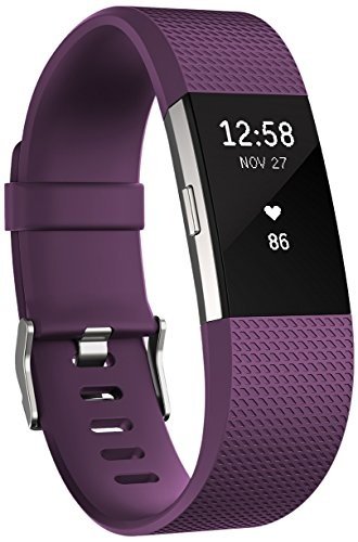 Fitbit Charge 2 Unisex Armband Zur Herzfrequenz Und Fitnessaufzeichnung, Pflaume, S, FB407SPMS-EU