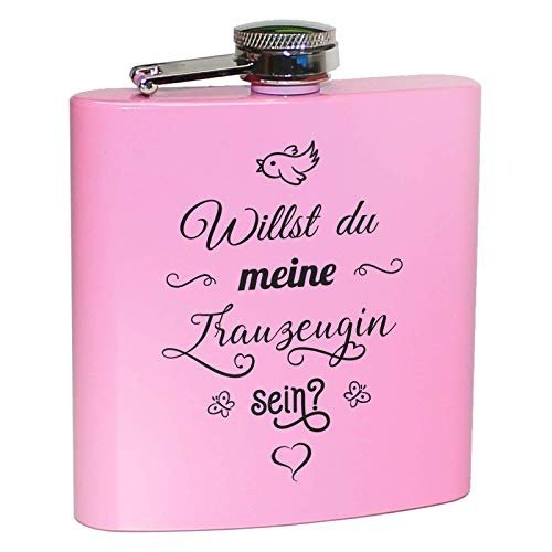 Flachmann Pink Willst du Meine Trauzeugin Sein?