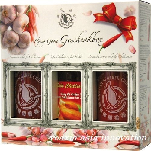 Flying Goose Sriracha Chillisaucen in Geschenkbox, 1er Pack (1 x 1.205 l)