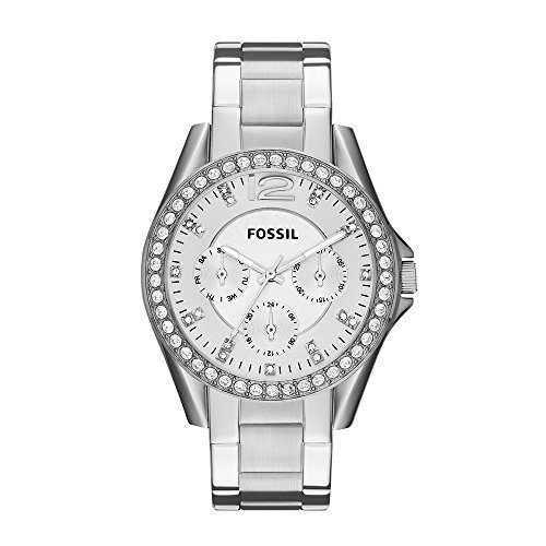 Fossil Damen Analog Quarz Uhr mit Edelstahl Armband