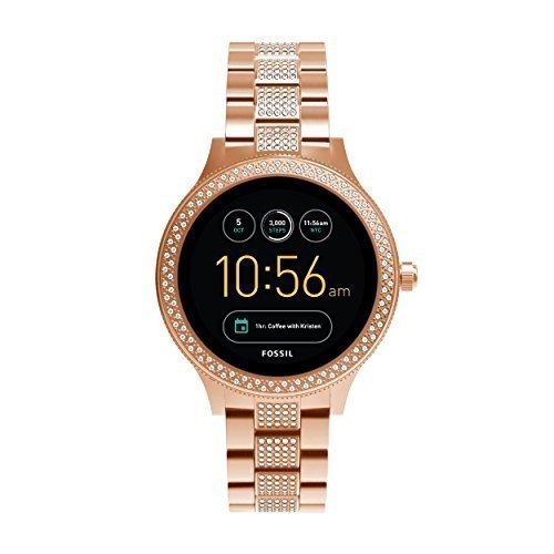 Fossil Damen Smartwatch Q Venture 3. Generation - Edelstahl - Roségold / Stylische Uhr mit Smartfun