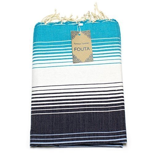 Fouta Hamam-Tuch Sauna-Tuch Pestemal XXL Extra Groß 197 x 100cm - 100% Baumwolle aus Tunesien als S