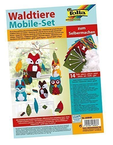 folia Mobile Set Waldtiere, 14 Teile